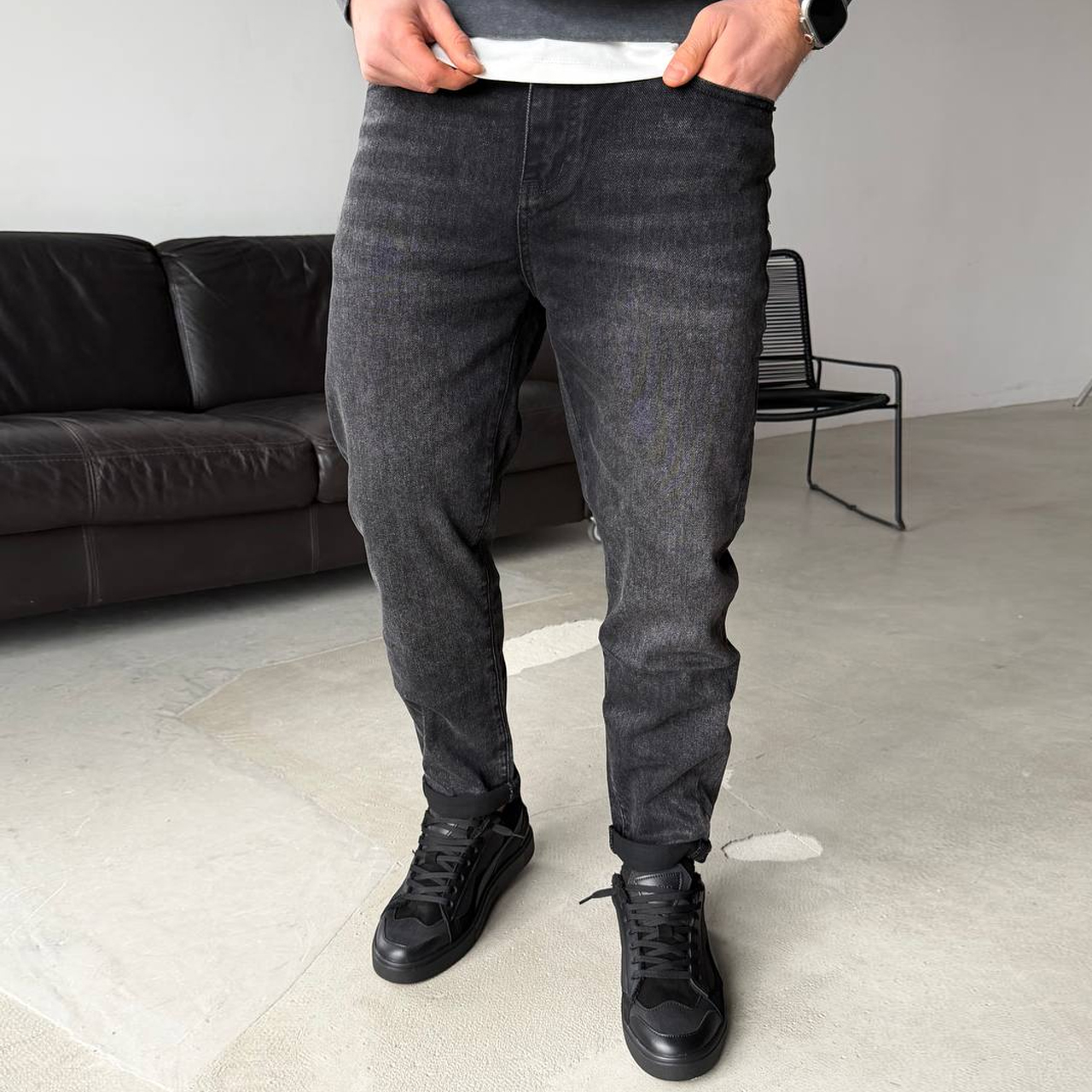 Джинси Mom сірі 777