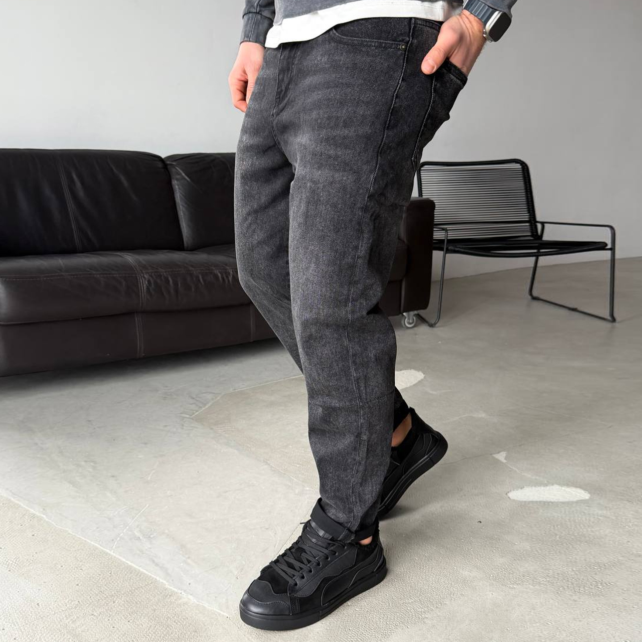 Джинси Mom сірі 777