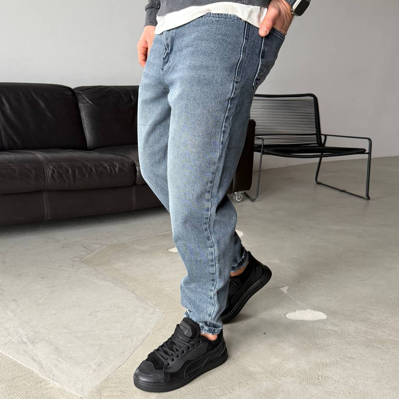 Джинси Mom сірі 3111-1