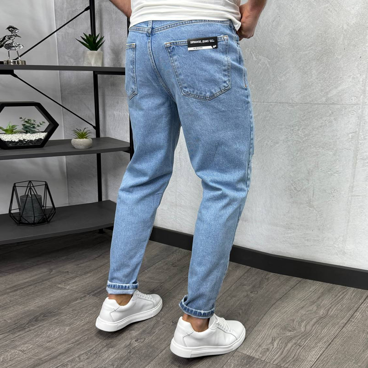 Джинси сині з подертостями 2296