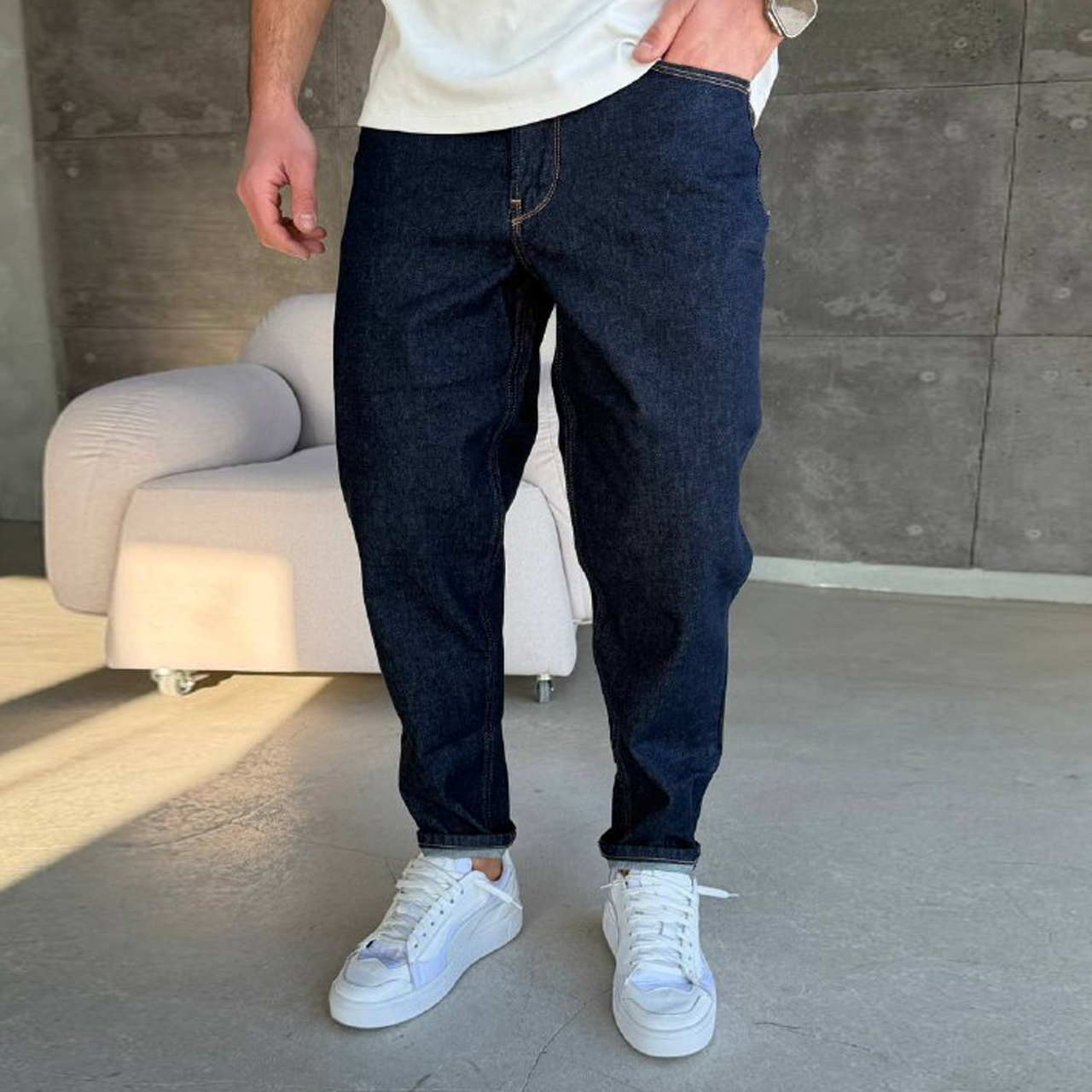 Джинси Mom темно-сині 3189