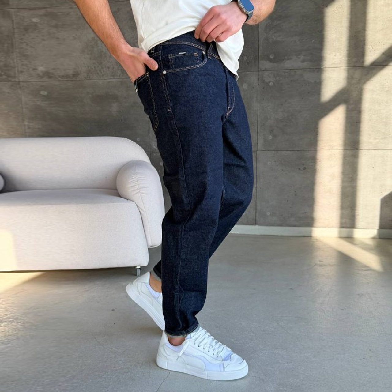 Джинси Mom темно-сині 3189