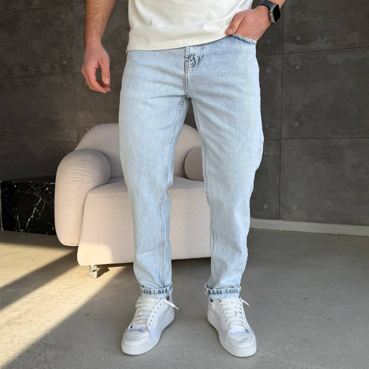 Джинси Mom світло-блакитні 3182-2