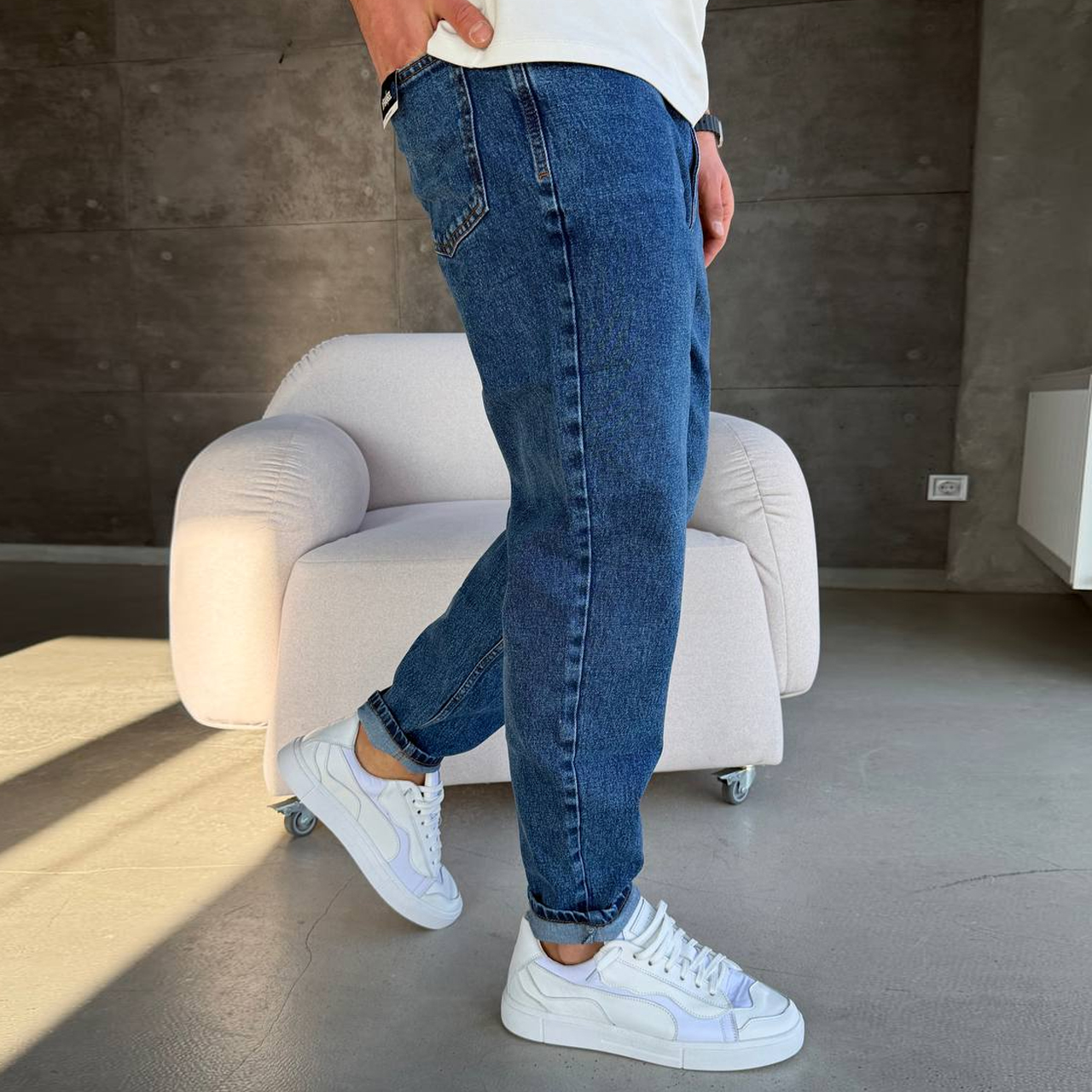 Джинси Mom сині 3078-1