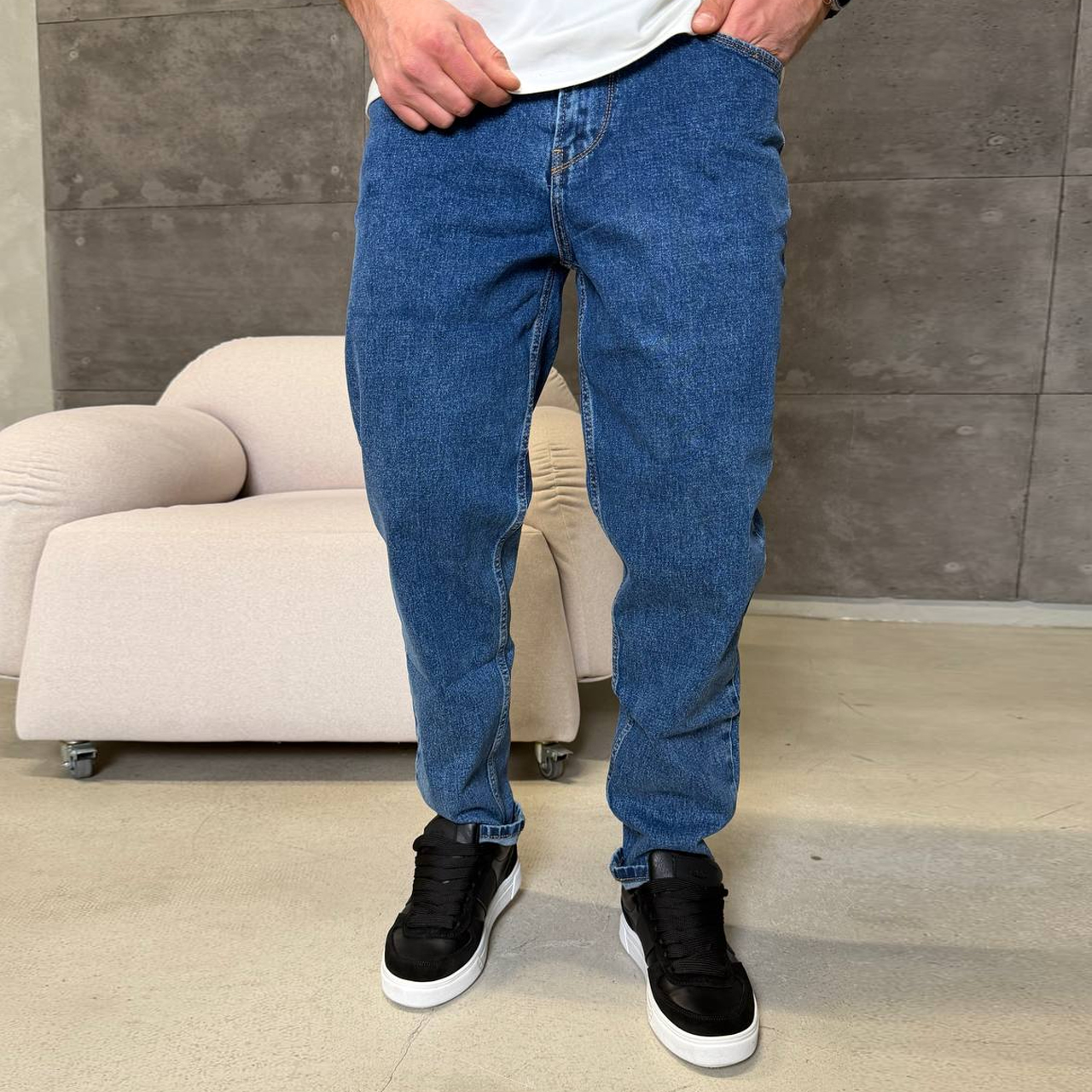 Джинси Mom сині 3090