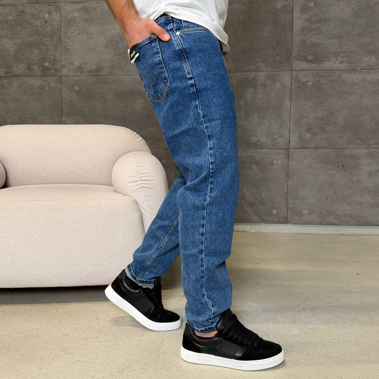 Джинси Mom сині 3090