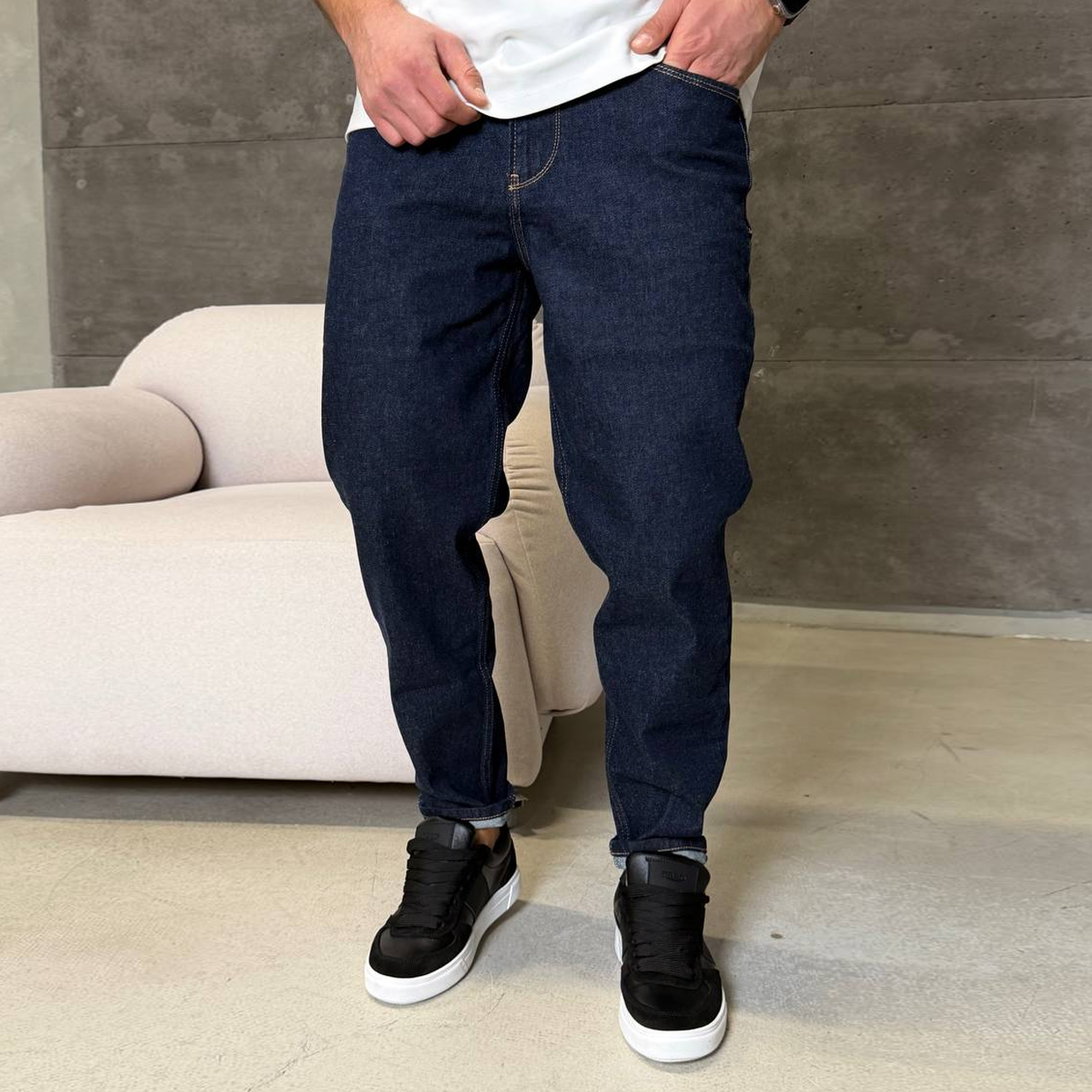 Джинси Mom темно-сині 3098