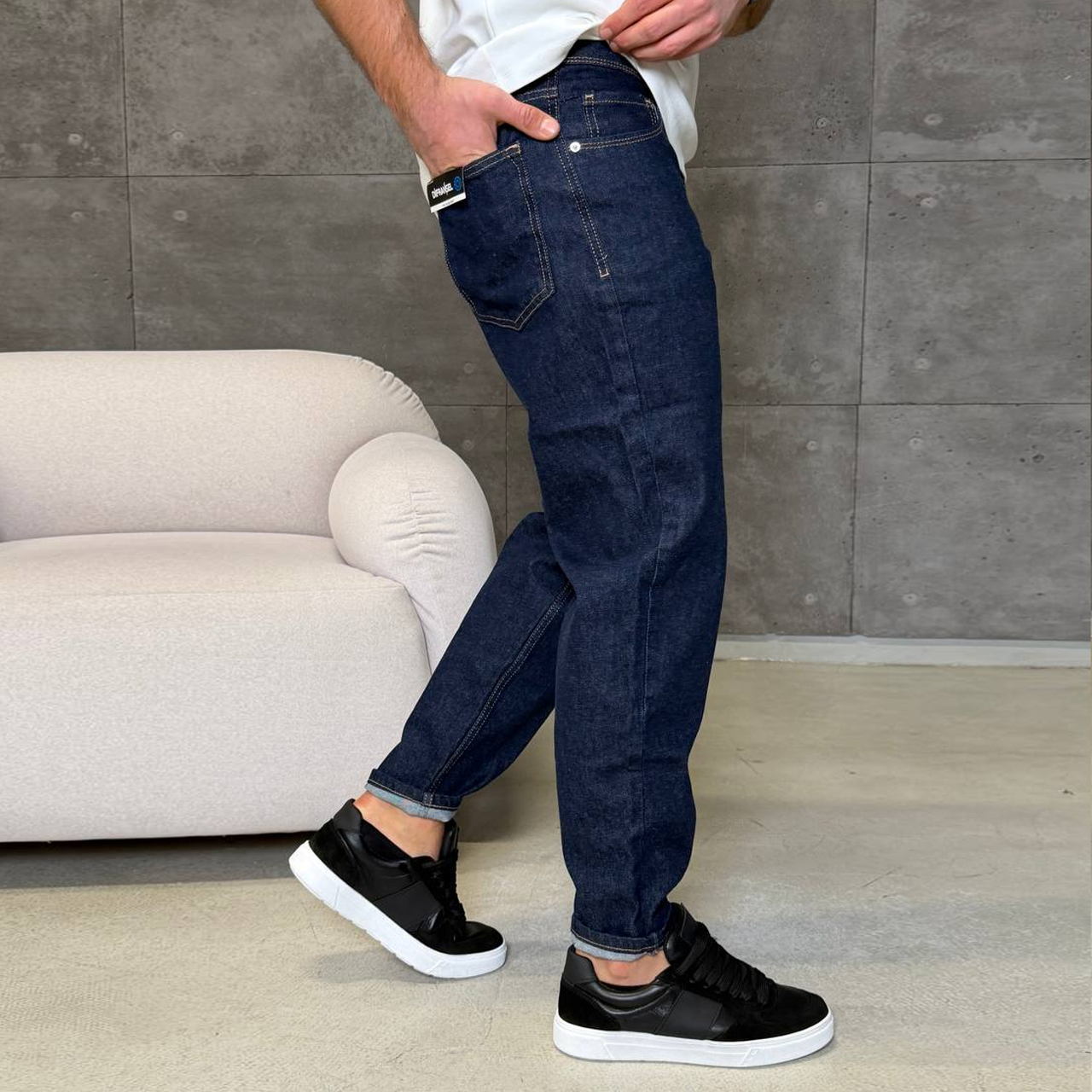 Джинси Mom темно-сині 3098