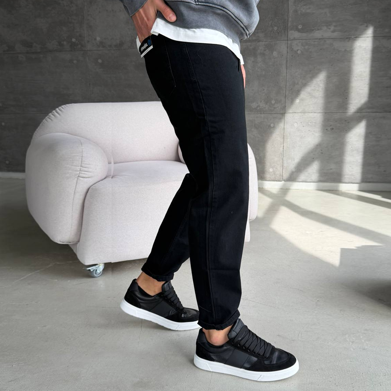 Джинси Mom чорні 8