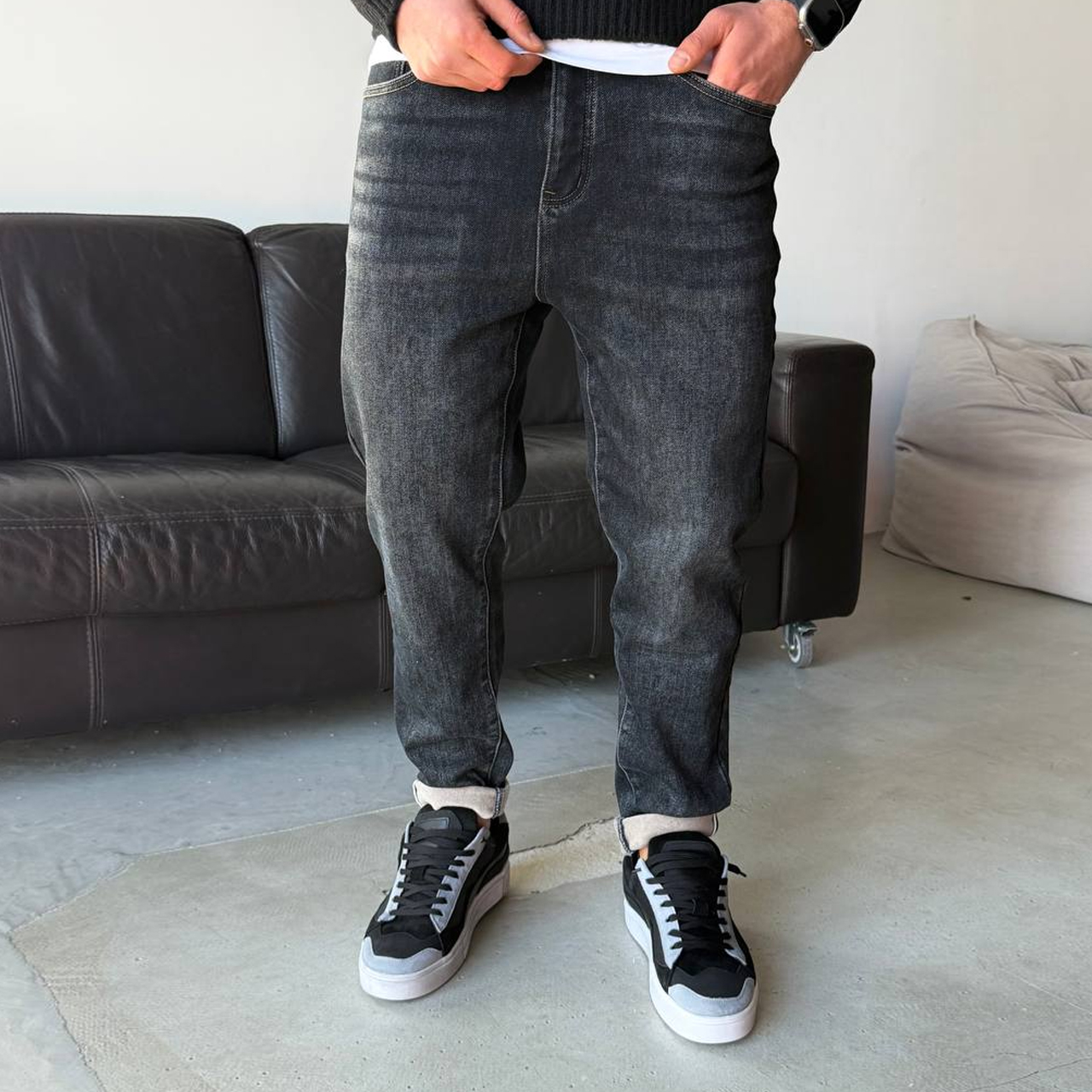 Джинси сині з потертостями 3112