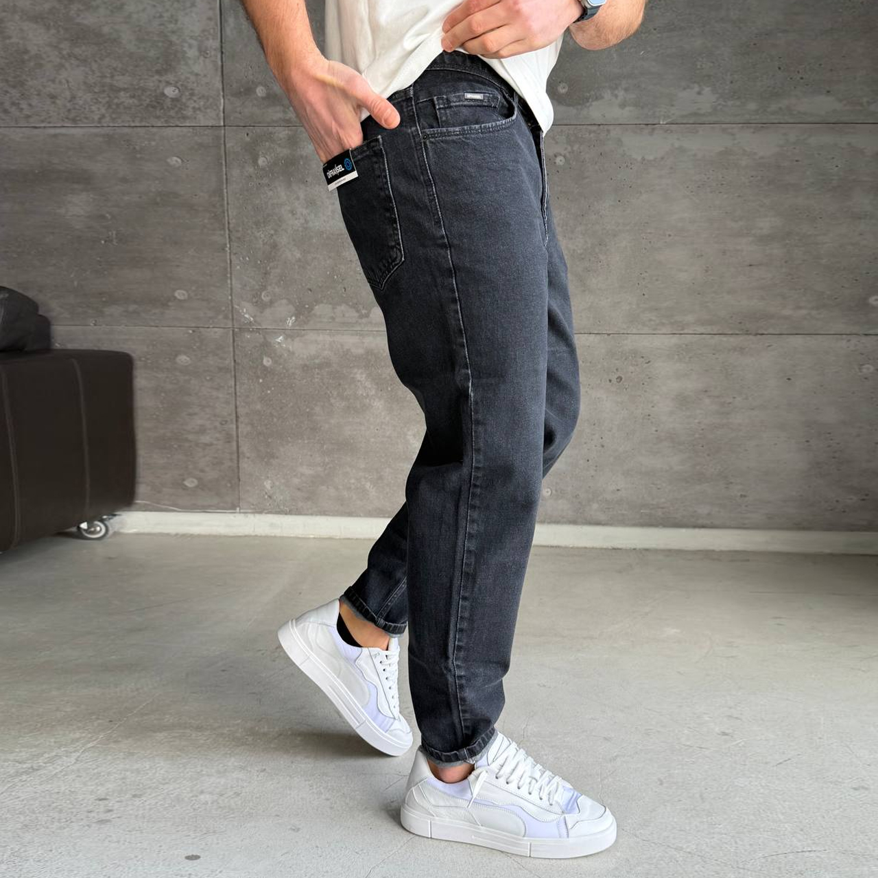   Джинси Mom сірі 3196