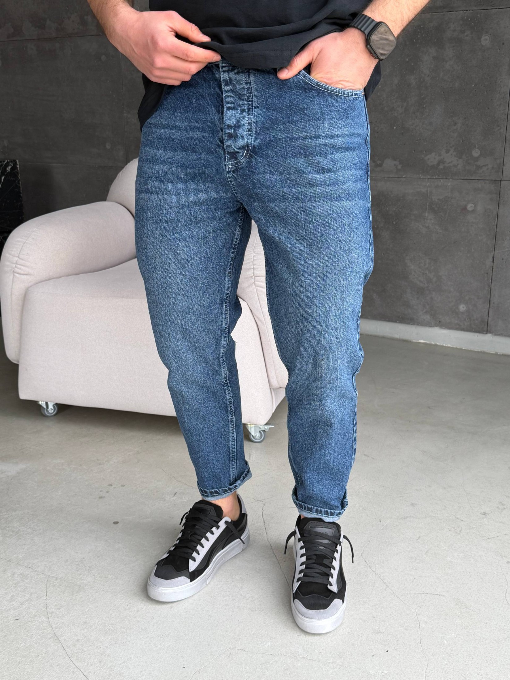 Джинси Slim Mom сині 2908
