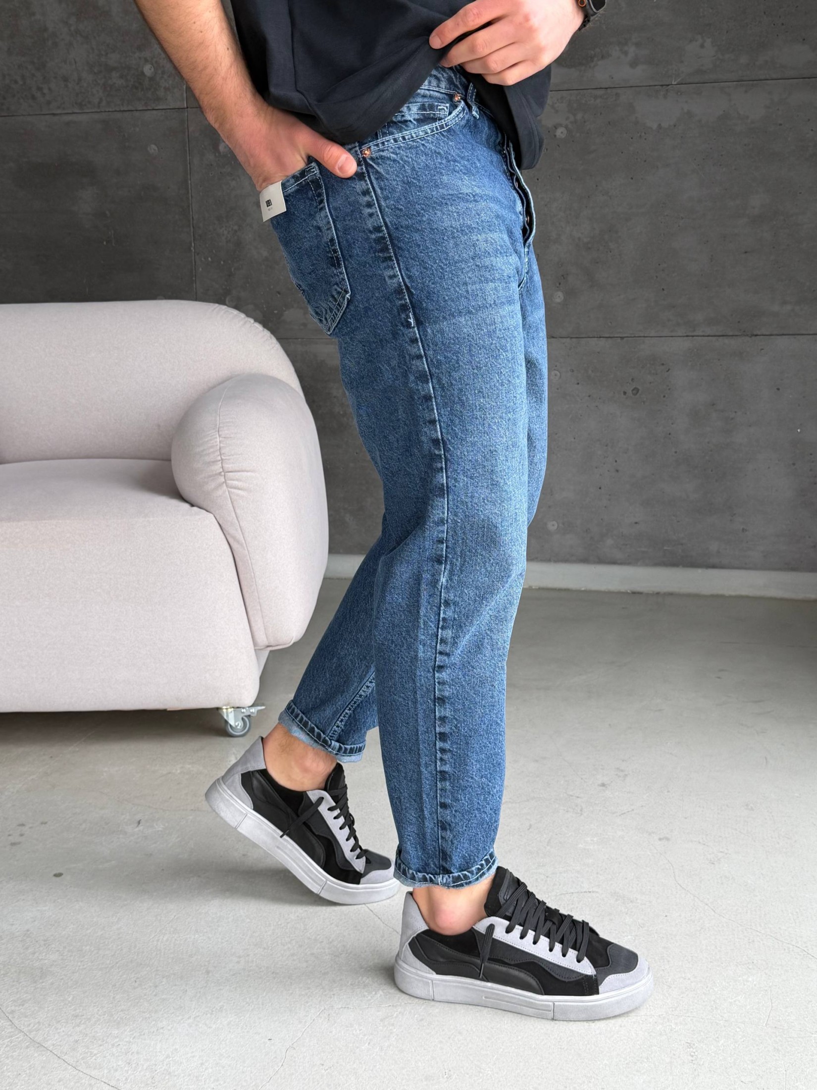 Джинси Slim Mom сині 2908