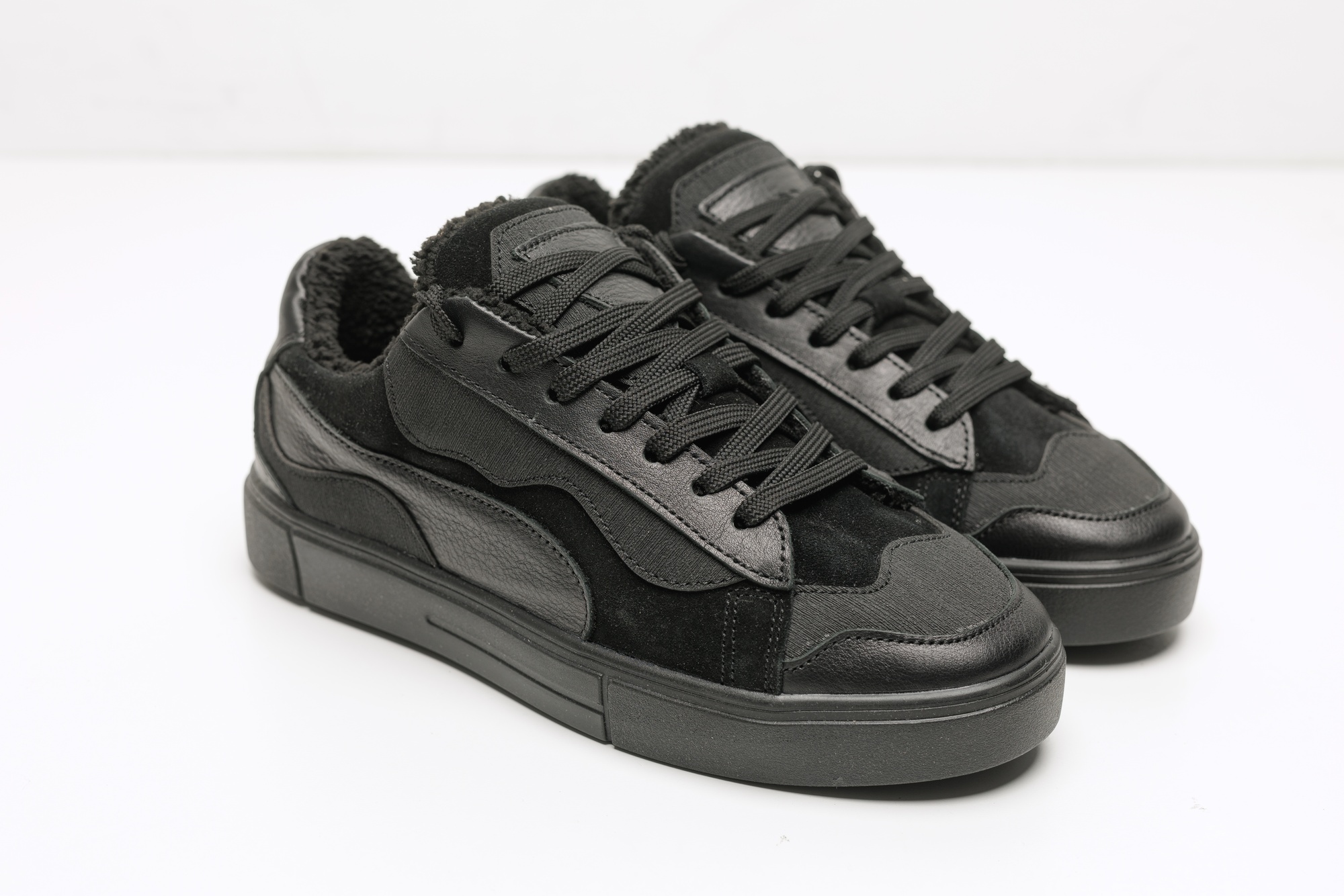 Кеди HARD Wave хутро чорні 1704-4м