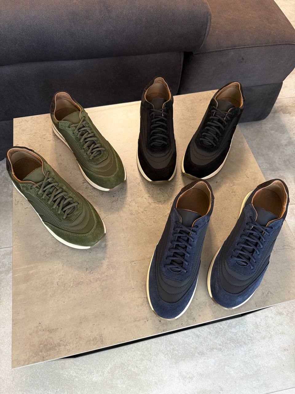 Кросівки HARD замш та плащівка зелені 711-2