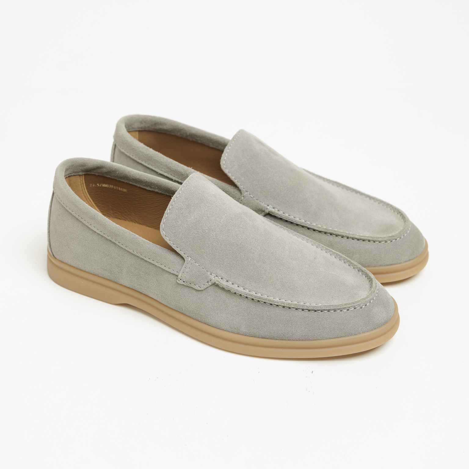 Лофери HARD світло-сірі замша 26167-5