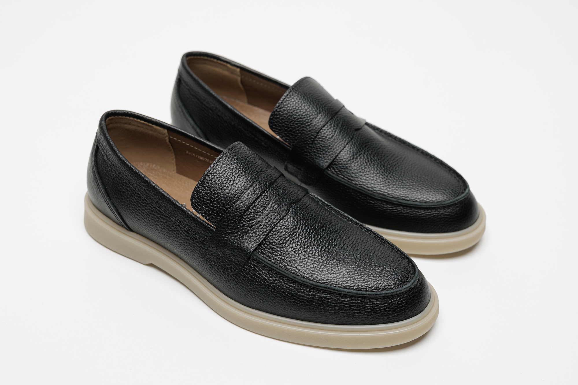 Лофери HARD чорні шкіра 785-2