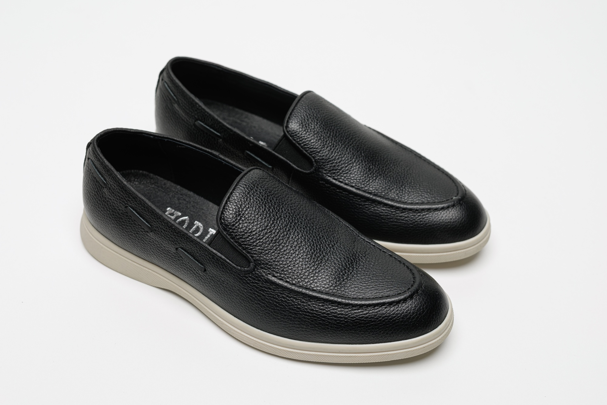 Лофери HARD чорні шкіра 26167-10