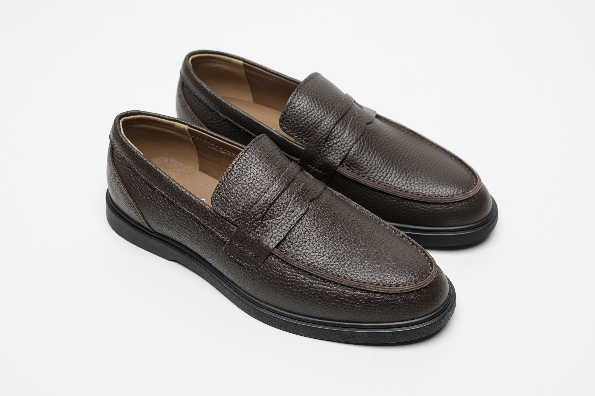 Лофери HARD коричневі шкіра 785-5