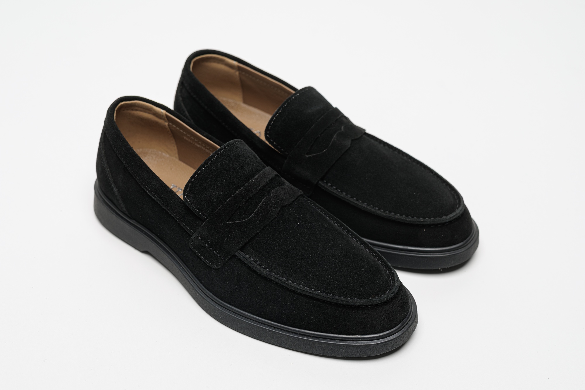 Лофери HARD чорні замша 785-1