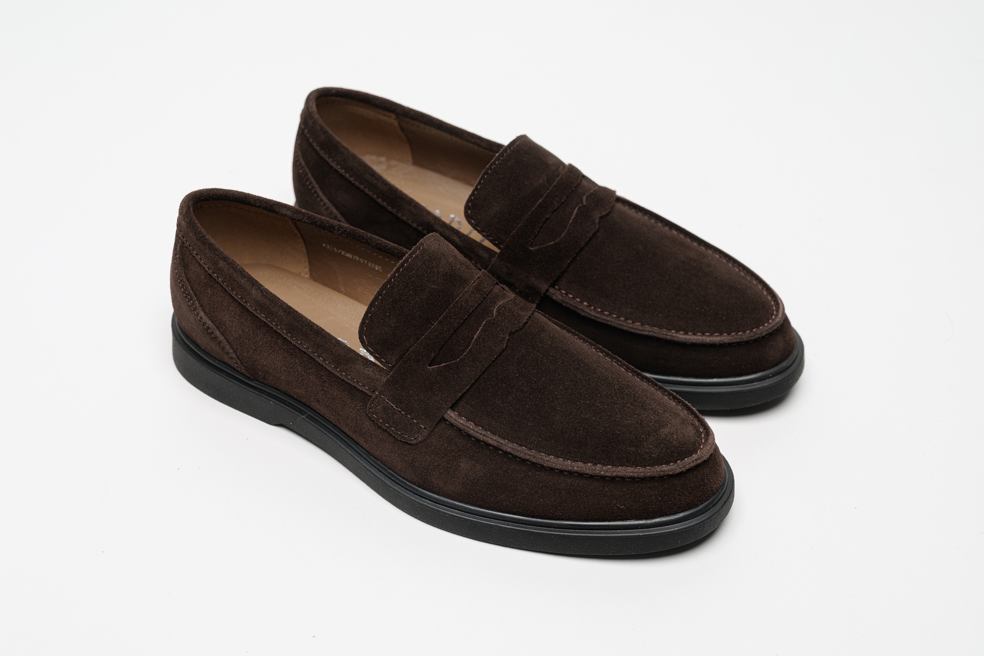 Лофери HARD коричневі замша 785-4