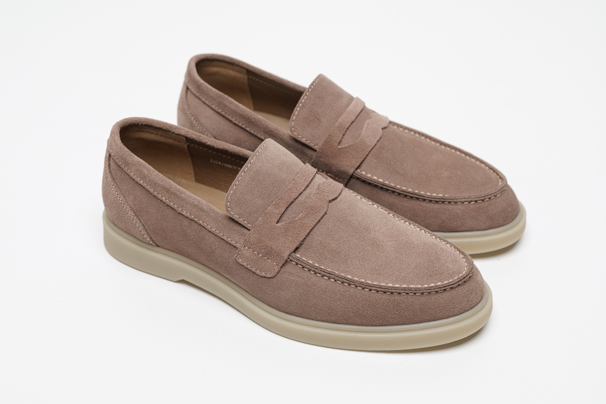 Лофери HARD бежеві замша 785-3