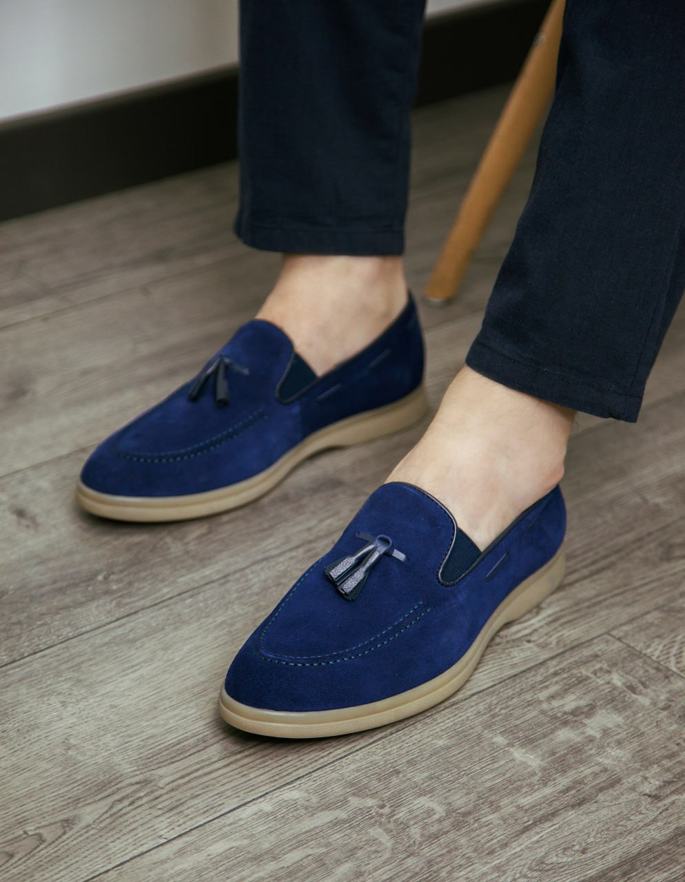 Лофери HARD сині замша 2010-2