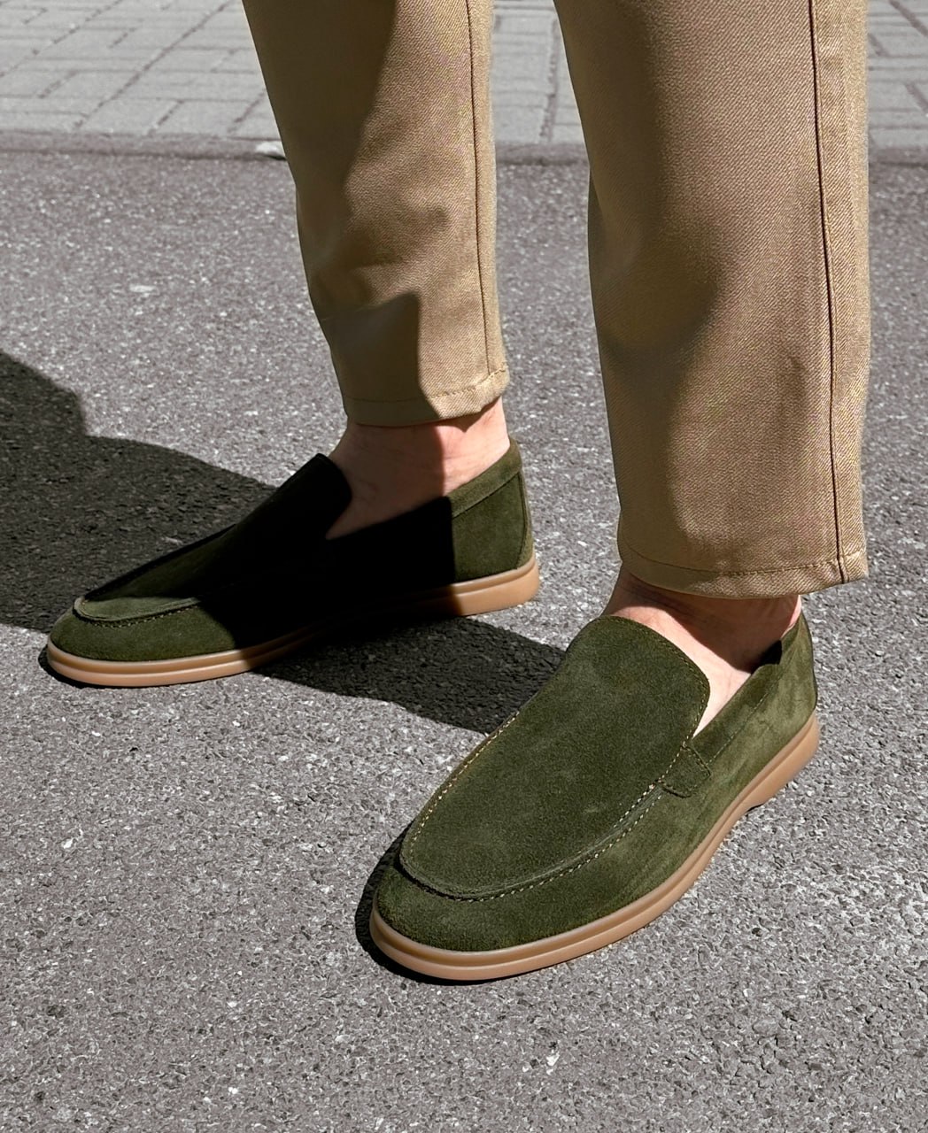 Лофери HARD зелені замша 26167-6