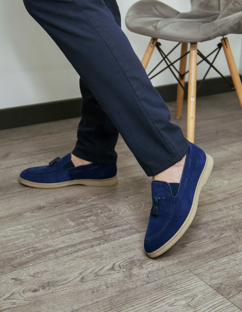 Лофери HARD сині замша 2010-2