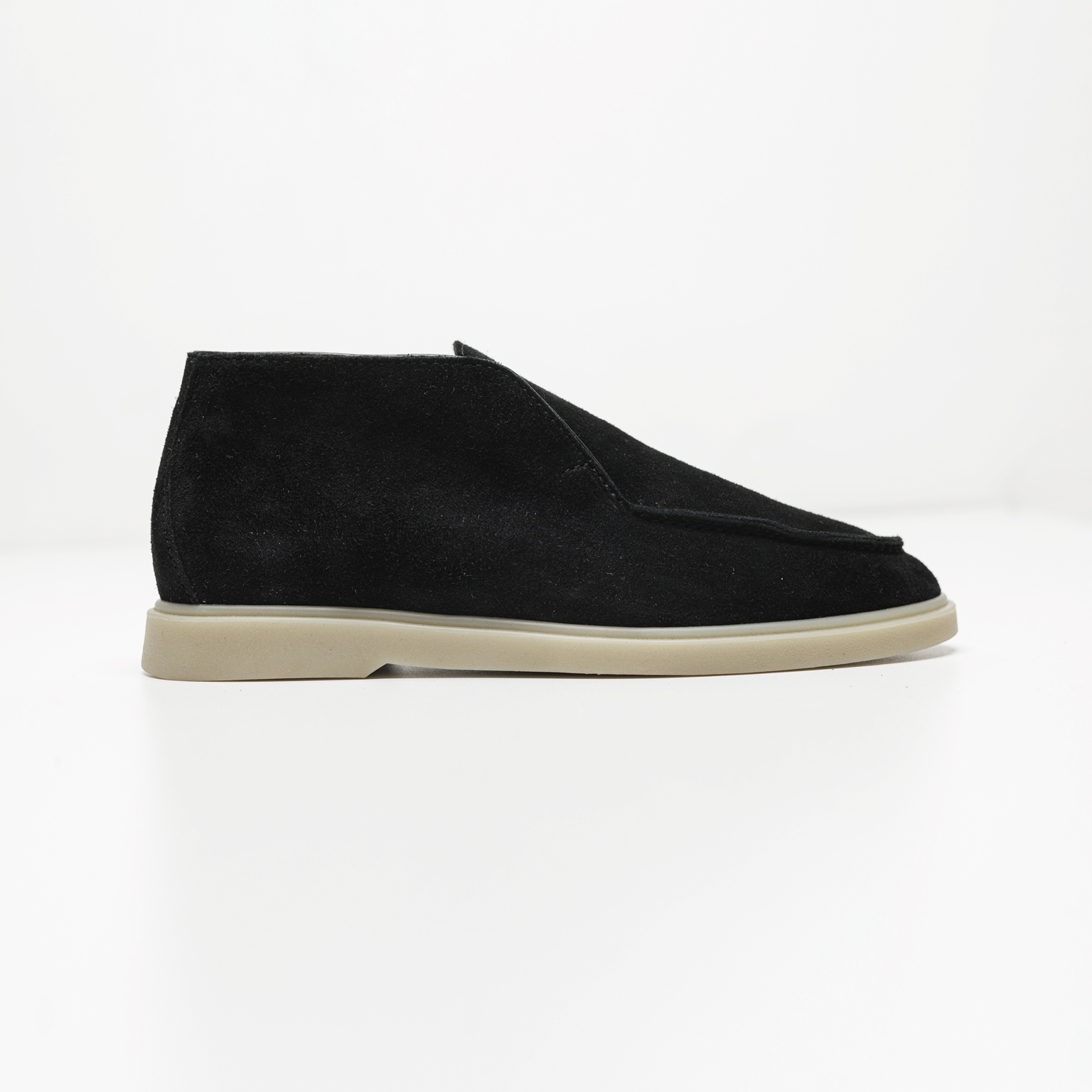 Лофери HARD високі чорні замша фліс 2011з-2