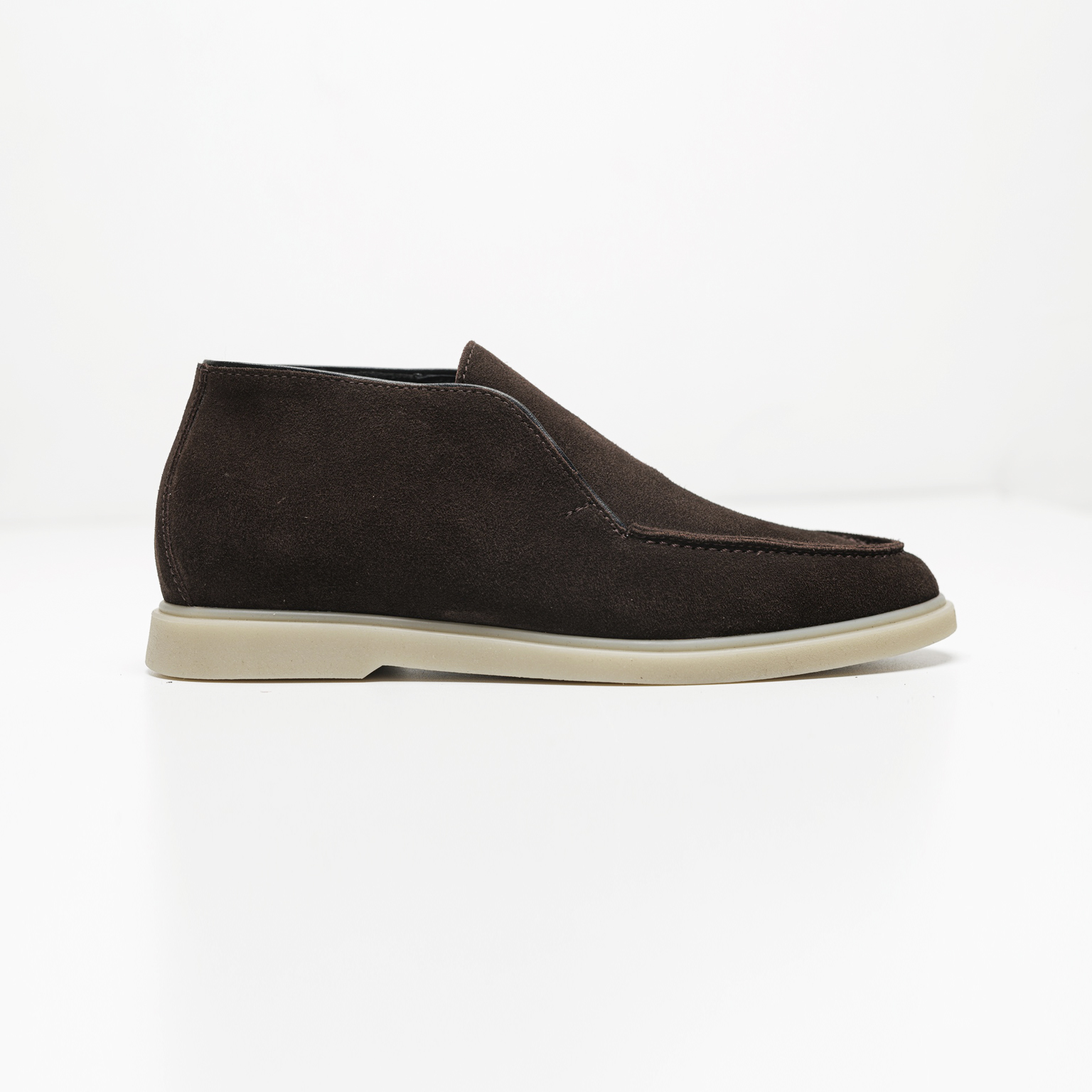 Лофери HARD високі коричневі замша фліс 2011з-3