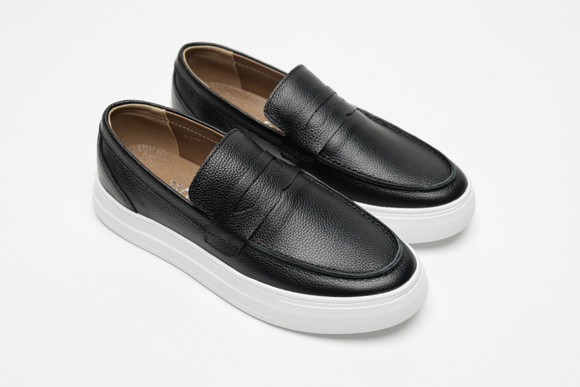 Сліпони HARD чорні шкіра 885-1