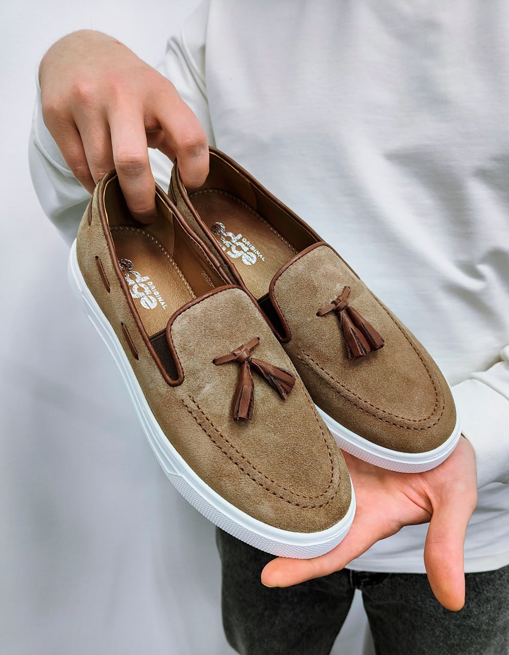 Сліпони HARD коричневі замша 2009-1