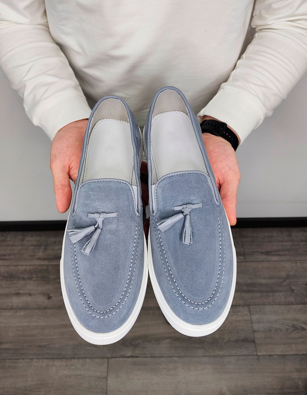 Сліпони HARD сірі замша 2009-3