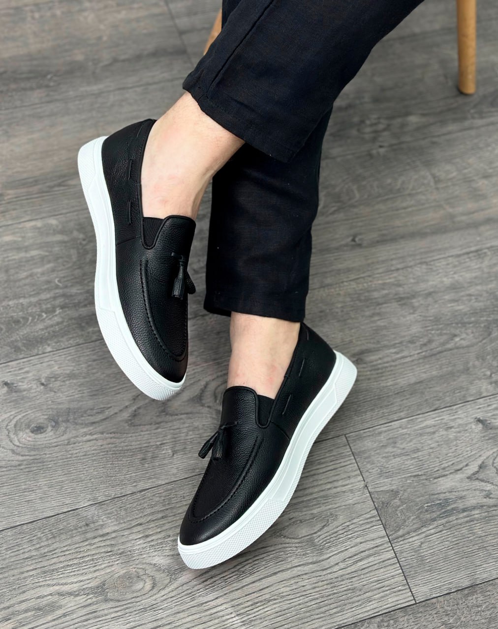 Сліпони HARD чорні шкіра хутро 2012-2