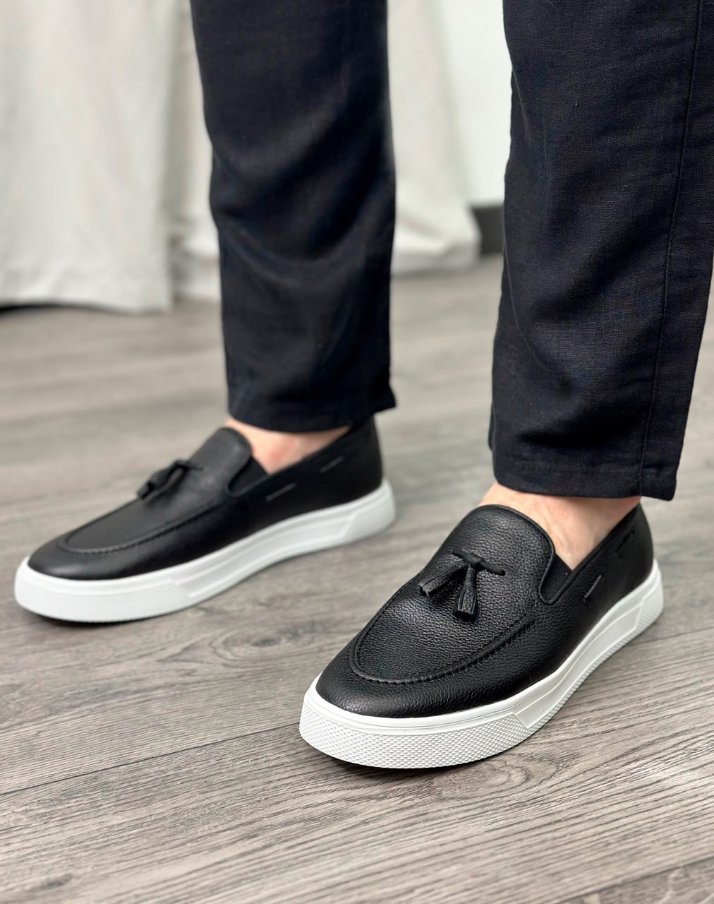 Сліпони HARD чорні шкіра хутро 2012-2