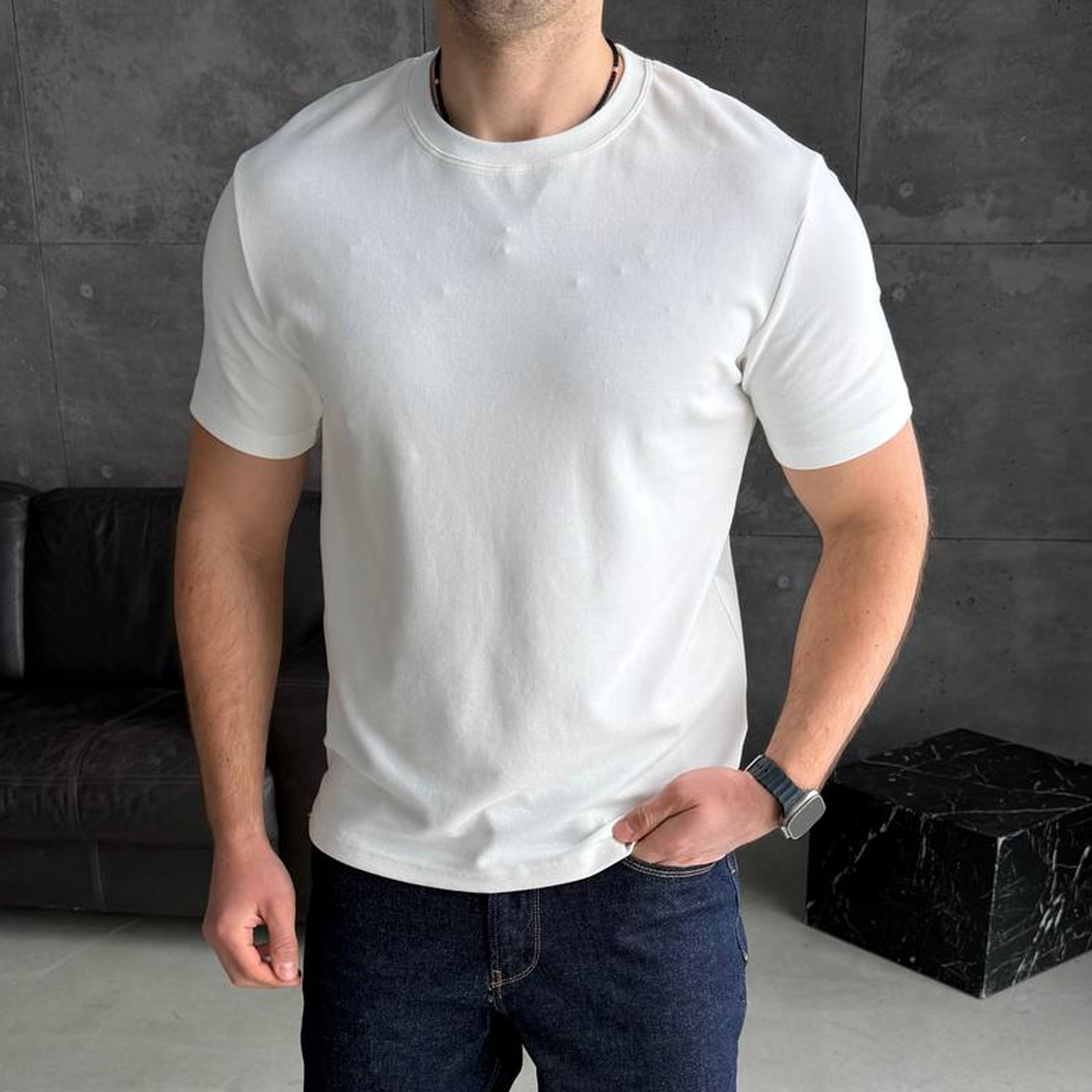 Футболка базова біла 776-1