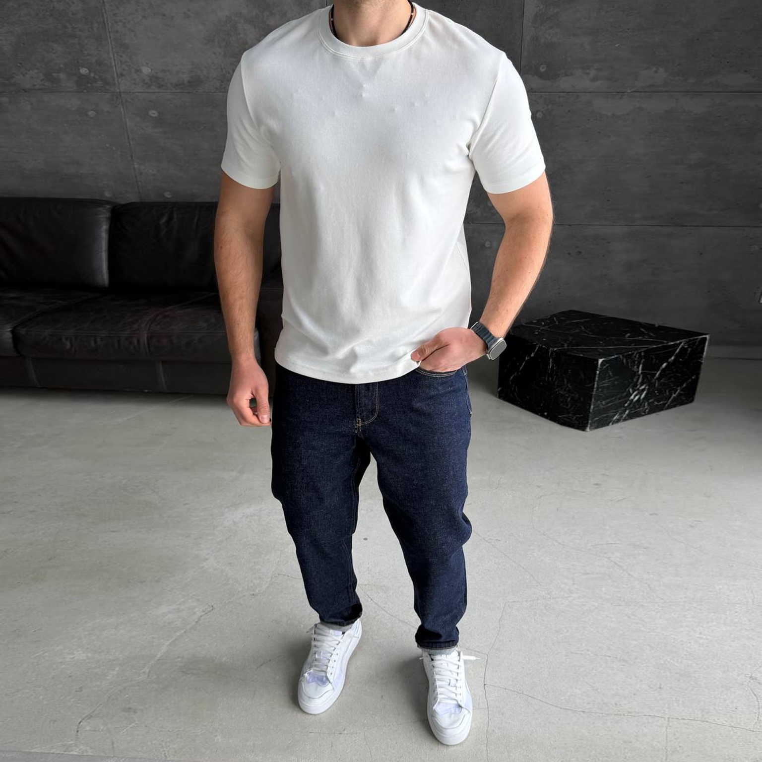 Футболка базова біла 776-1