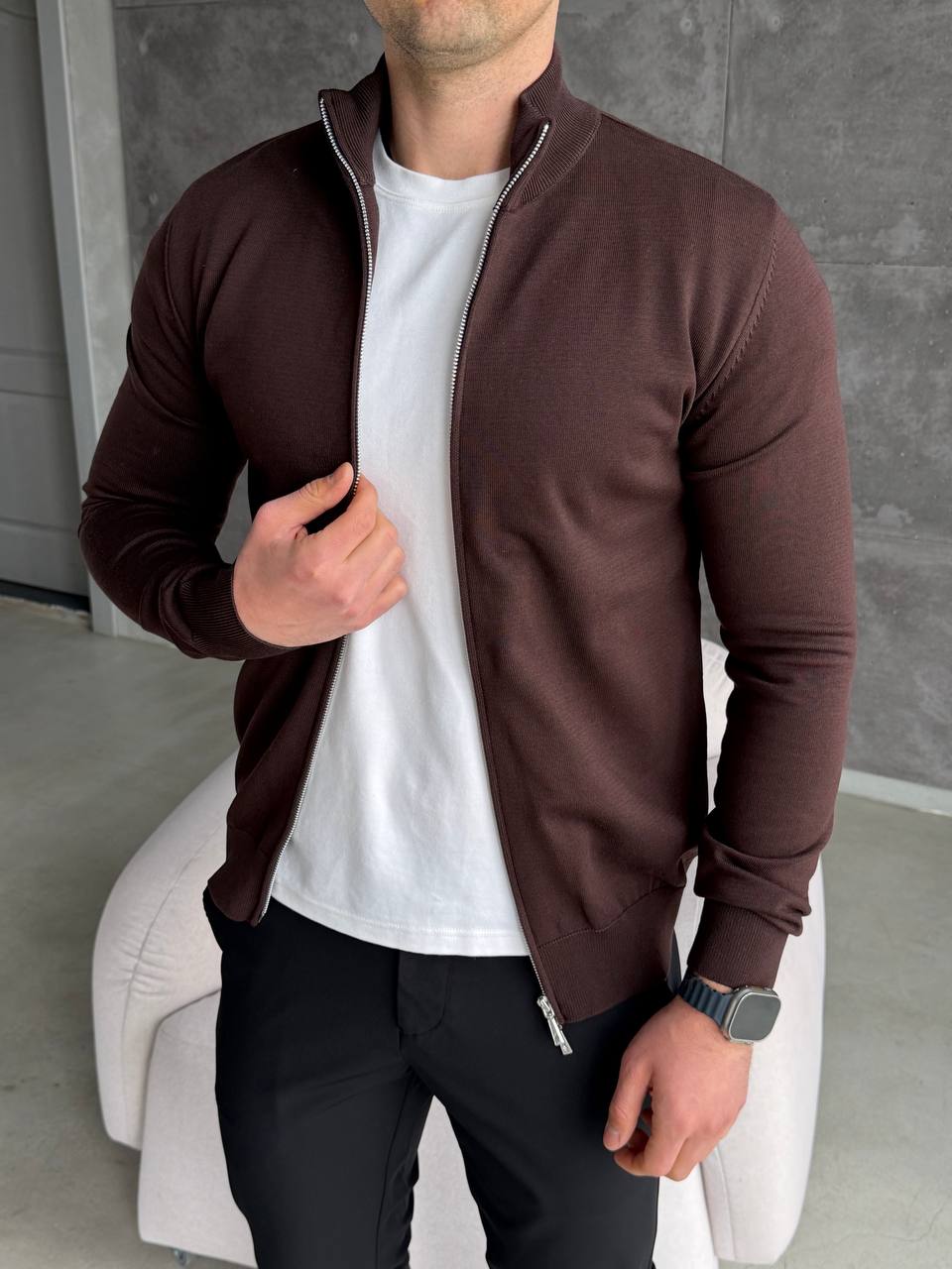 Кофта на змійці, коричневий 1064-1