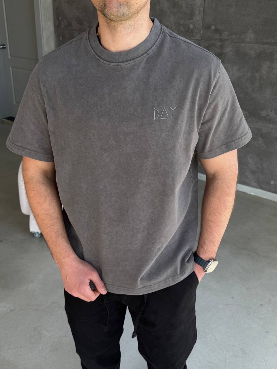 Футболка day сіра-хакі 26027-2