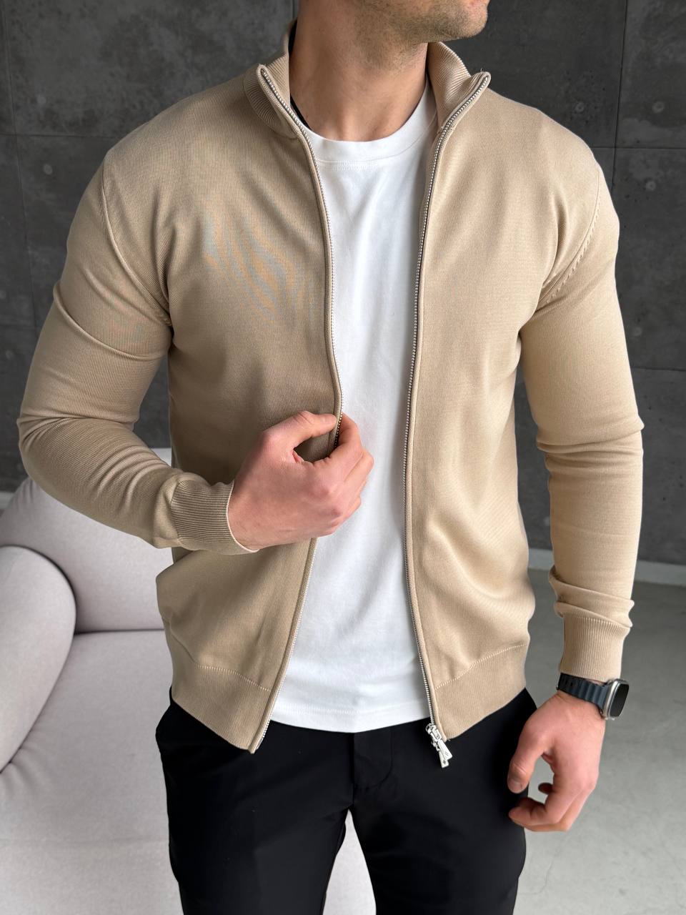 Кофта на змійці, бежевий 1064-4