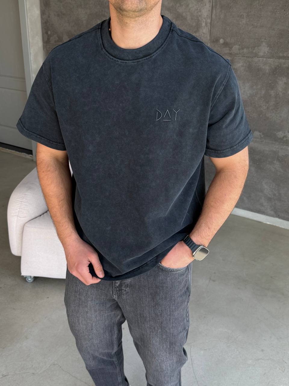 Футболка day темно-сіра 26027-1