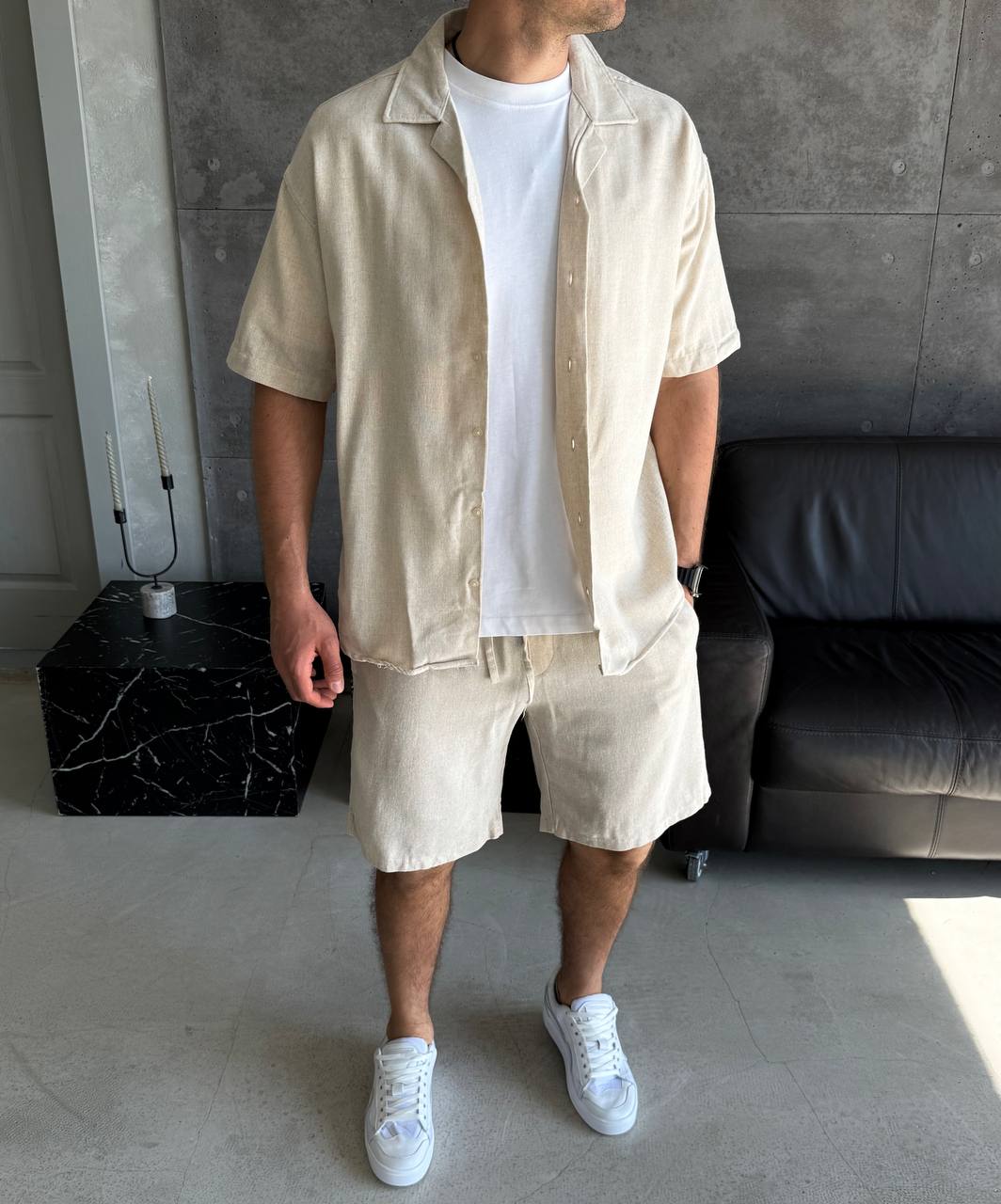 Комплект літній, бежевий 7360-4