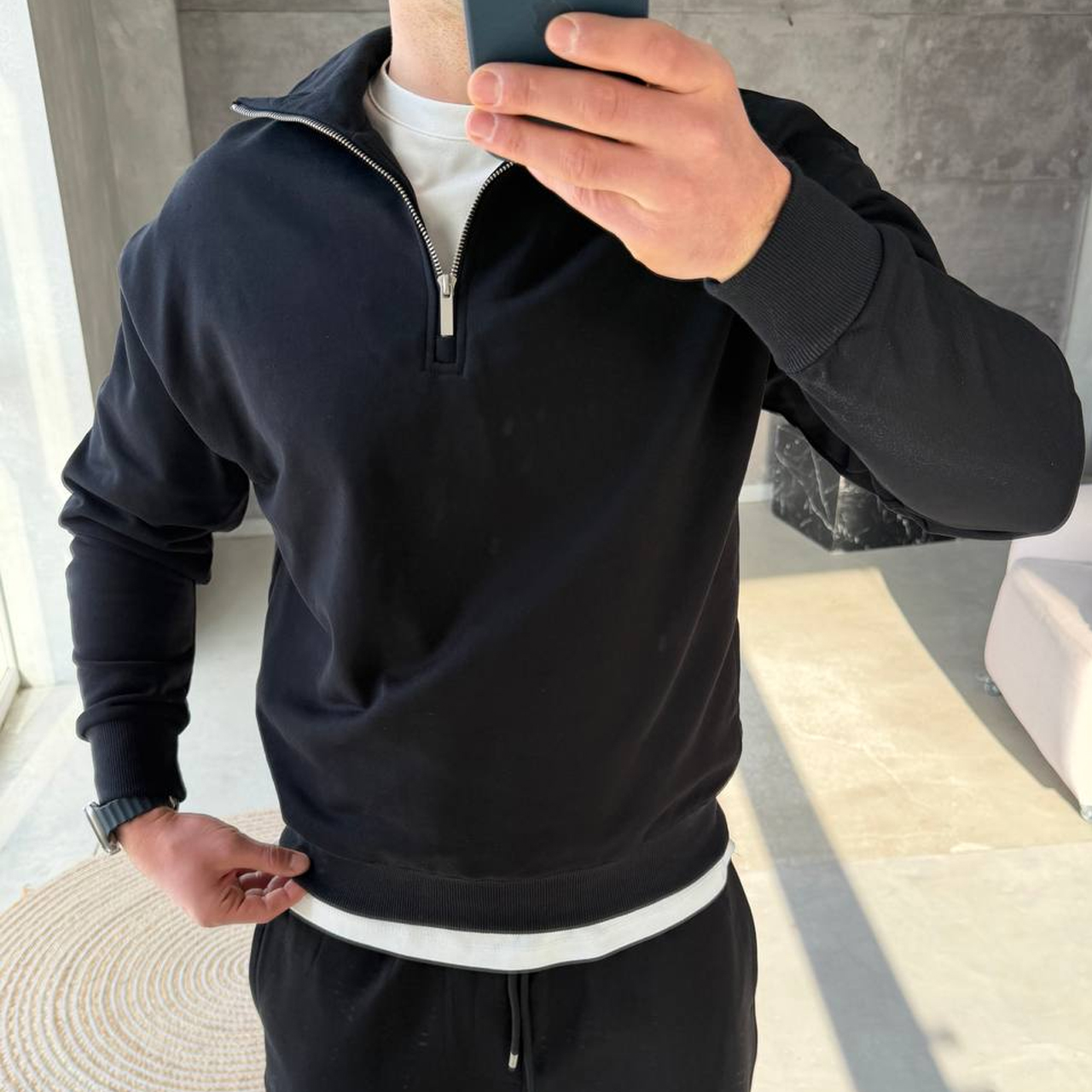 Спортивний костюм чорний 703-1