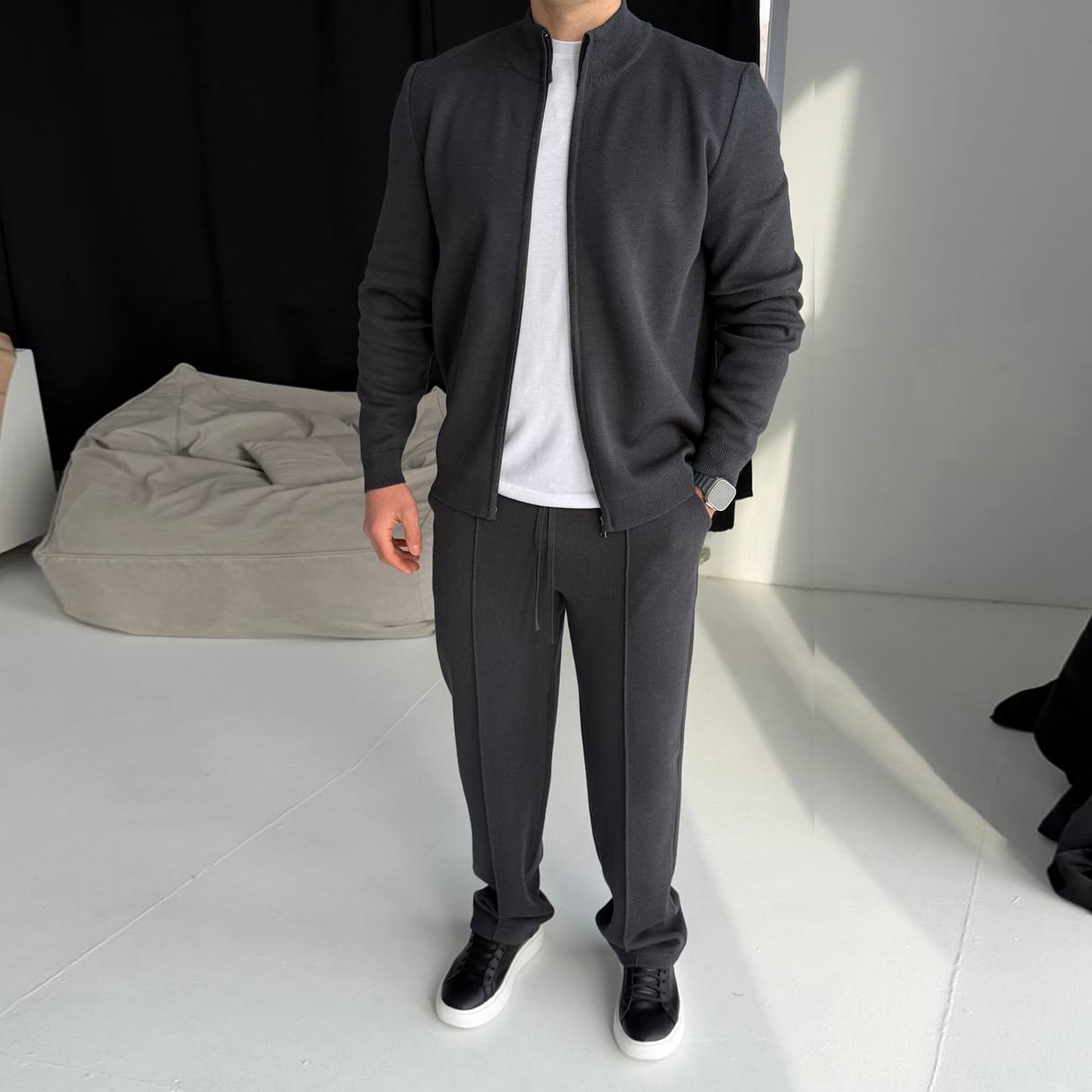 Спортивний костюм сірий 01-2