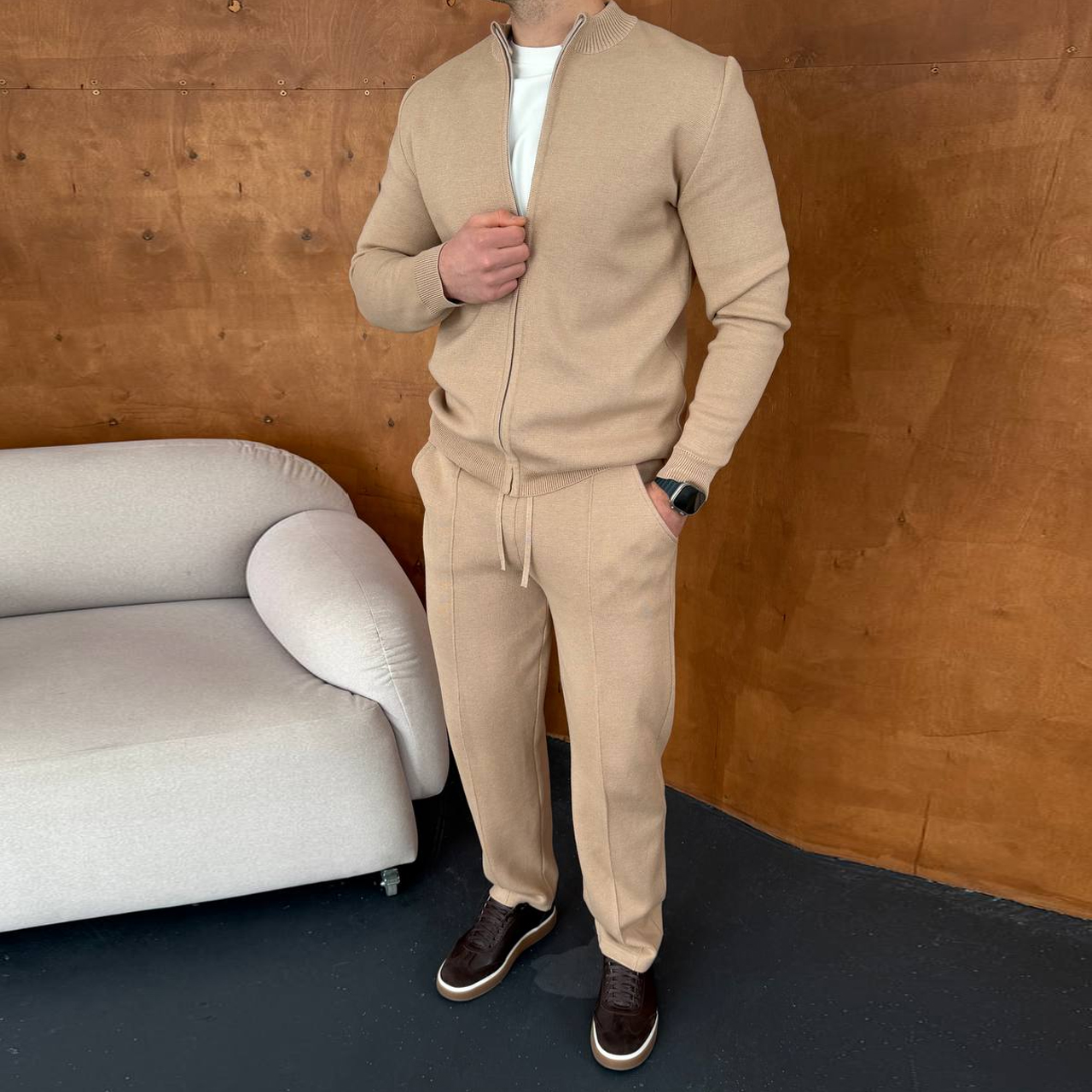 Спортивний костюм бежевий 01-1