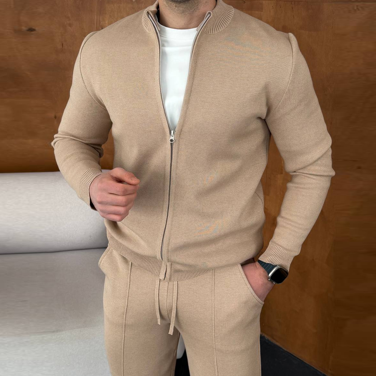 Спортивний костюм бежевий 01-1