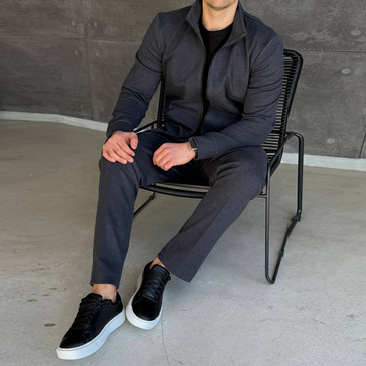 Спортивний костюм сірий 02-1