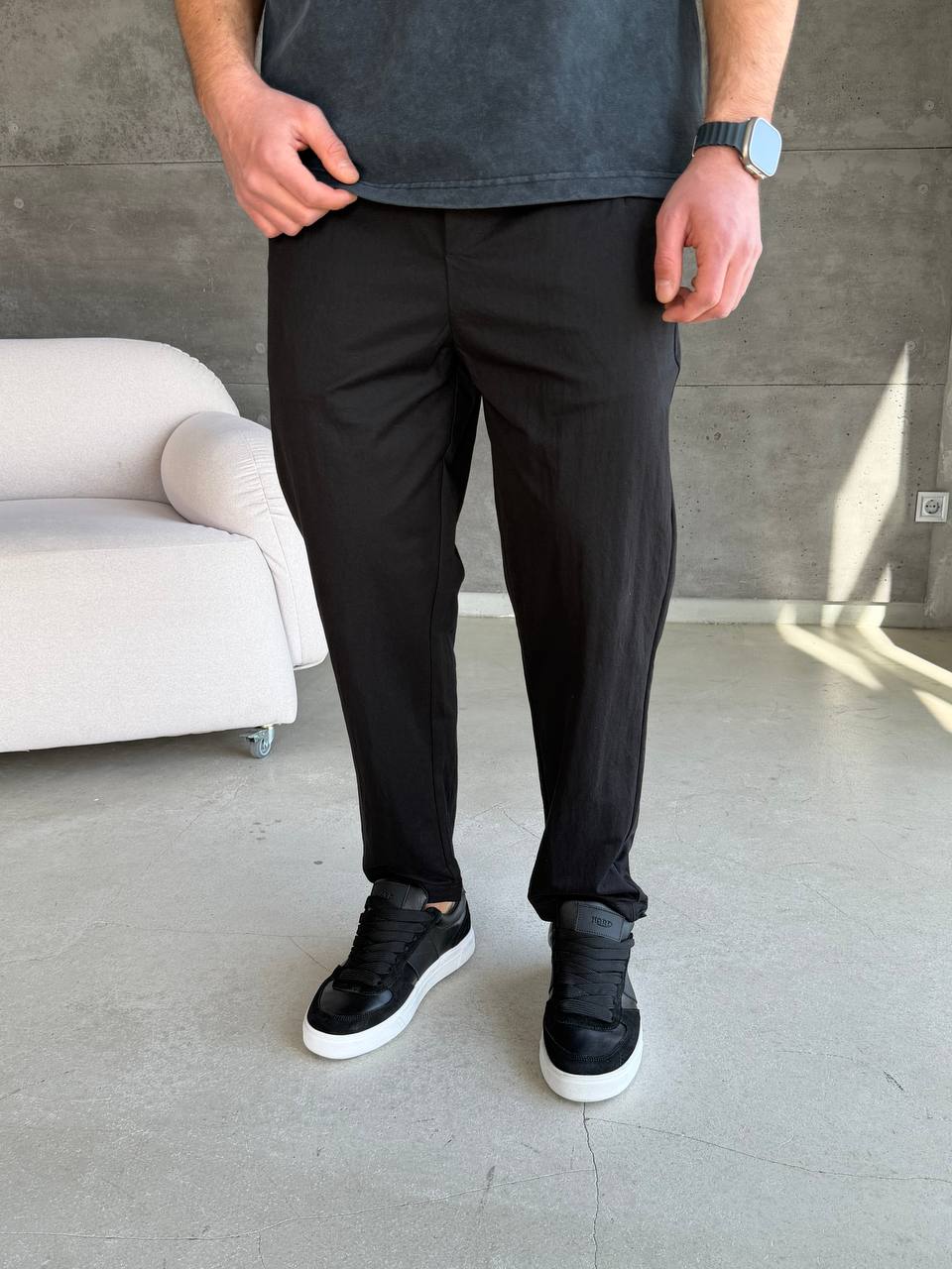  Штани на резинці, чорні 1131-2