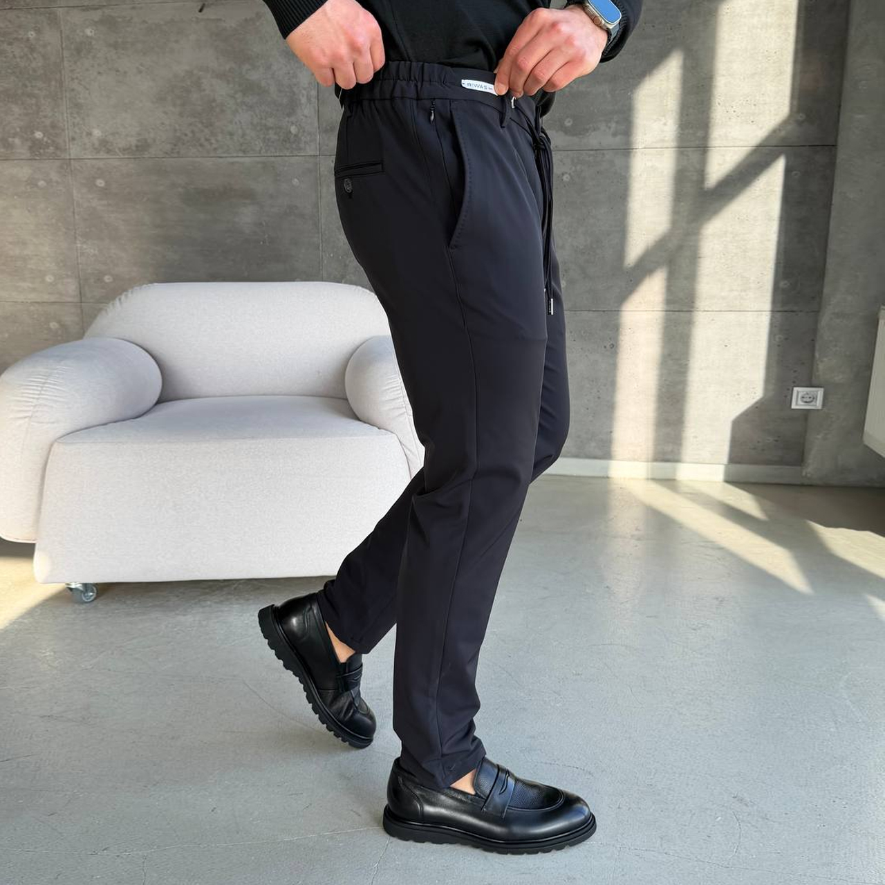 Штани класичні темно-сині 0525-1